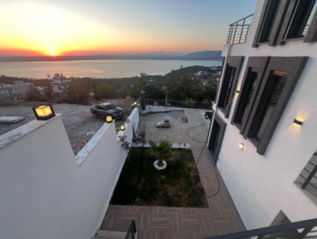 4 In 1 Villa With Pool With Sea View For Sale In Didim Akbuk